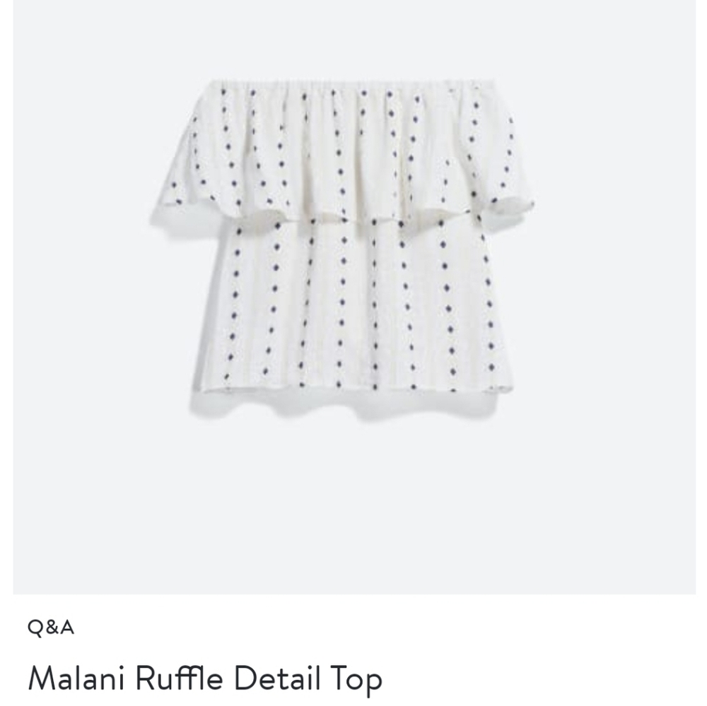 NWT Q&A Malani Ruffle Detail Top - Small